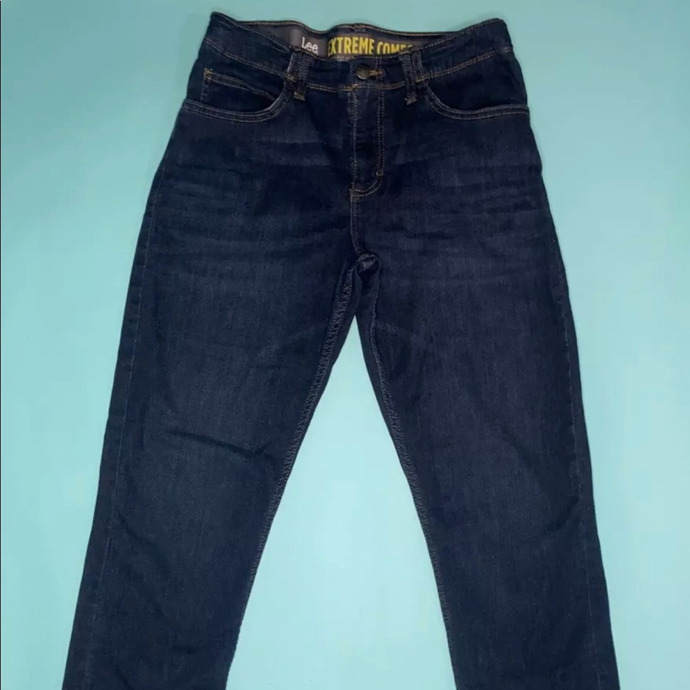 Lee Jeans Boys Size 18 Regular Blue Pants Adjustable 1-H